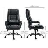 Massage Office Chair, High Back Executive Office Chair with 6-Point Vibration, Adjustable Height, Swivel Seat and Rocking Function