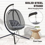 Hanging Egg Chair, Folding Basket and Thickened Cushion