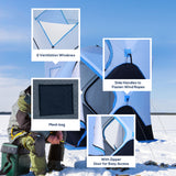 4-Person Pop-up Ice Fishing Tent, for Low-Temp -22℉