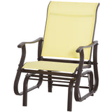 Outdoor Glider Chair, Patio Glider with Steel Frame and Mesh Fabric