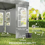 9.6 x 9.6 ft Pop Up Canopy Tent with 4 Sidewalls, UPF 50+ 1-Button Push Easy Setup Outdoor Instant Canopy