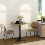 Table à manger carrée 28 po, table à manger moderne avec base en acier, petite table de cuisine compacte