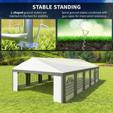 20'x33' Heavy Duty Large Party Tent & Carport with Removable Sidewalls