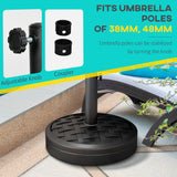 Base de parasol en béton 40lbs avec effet rotin