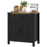 Buffet de cuisine, armoire de rangement de cuisine style fermette avec tiroir et étagère pour salon