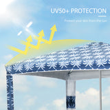 Beach Umbrella, 6.5' Easy-Assembly Sun-Shade Shelter with Sandbags and Carry Bag
