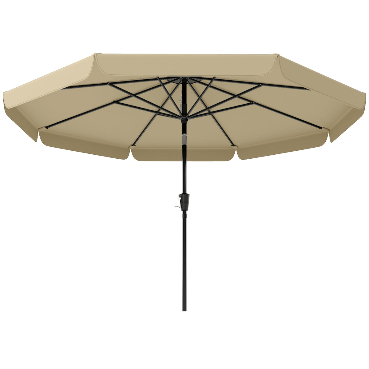 Parasol de patio 10 pi avec bouton-poussoir d'inclinaison et manivelle