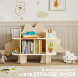 Dinosaur Themed Kids Bookshelf, 2 Tier Kids Bookcase
