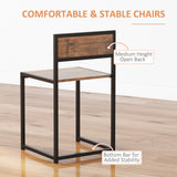 Ensemble Table et Chaises de Salle à Manger, Style Industriel, pour 2 Personnes, pour Petits Espaces