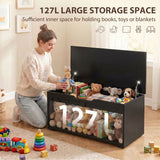 39.4 Inches Storage Chest, Storage Trunk with 2 Safety Hinges for Living Room