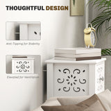 Nightstand Set of 2 with Drawer and Open Storage Shelf