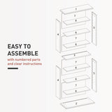 8-Tier DVD Shelf with 6 Adjustable Shelves, Holds 360 CDs, 185 DVDs or 185 Blu-rays