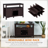 Modern Kitchen Buffet Bar Cabinet Storage Sideboard Dining Server with Drawer & 12-Bottle Wine Rack for Living Room