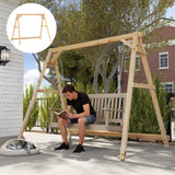 770lbs Porch Swing Frame, Heavy Duty A-Frame Hanging Chair Stand Only with Reinforced Bars for Porch