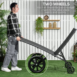 2PCs Lounge Chairs with Wheels, 5-Level Adjustable Backrest for Garden