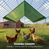 Metal Chicken Coop with UV-Resistant Cover for