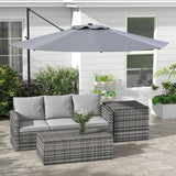 10 FT Cantilever Umbrella, Aluminum Hanging Offset Umbrella with 360°Rotation, Tilt