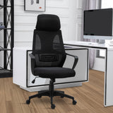 Fauteuil de bureau en maille avec appui-tête réglable en hauteur, chaise de bureau ergonomique avec angle d'inclinaison réglable, siège pivotant réglable en hauteur avec support lombaire pour le bureau