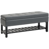 Banc à chaussures ottoman capitonné PU 44