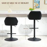 Ensemble de 2 Tabourets de Bar, Tabourets Pivotants de Hauteur Comptoir avec Dossier, Repose-pied, Hauteur Ajustable