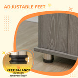 Dog Crate Furniture with Lockable Magnetic Door, Adjustable feet for Extra Large, Medium & Small Dogs