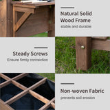 Raised Garden Bed with 8 Grids and Storage Shelf