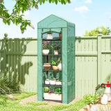 5 Tier Mini Greenhouse, Portable Outdoor Flower Stand with Shelf Clips, Indoor Greenhouse with Steel Frame, 27.25