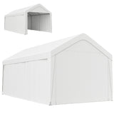 Carport, 10 x 20 ft Portable Garage with 2 Roll-Up Doors and Removable Sidewalls for Car