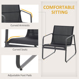 4 Piece Patio Furniture Set, Outdoor Conversation Set with Loveseat Sofa