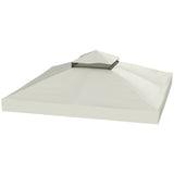 10' x 10' Gazebo Canopy Replacement Cover, 2-Tier Garden Gazebo Roof Replacement