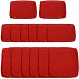 Ensemble canapé rotin patio extérieur 14pc couvre coussin polyester remplacement - coussin non inclus