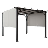 10' x 10' Outdoor Pergola Patio Gazebo Canopy Sun Shelter, Steel Frame