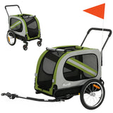 Remorque à vélo pour chien, 2 en 1