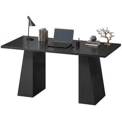 63 Inch Computer Desk with Trapezoidal Frame Light