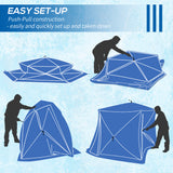 4 Person Insulated Ice Fishing Shelter, Pop-Up Portable Ice Fishing Tent with Carry Bag and Two Doors for -22℉