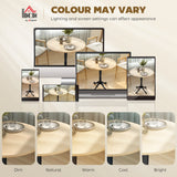 Dining Table for 2-4 People, Modern Round Kitchen Table with Pedestal Steel Base