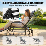 Chaise longue extérieure, chaise de bronzage ajustable 3 positions avec appuie-tête pour jardin