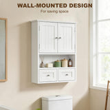 Medicine Cabinet, Bathroom Wall Cabinet with Shelf and Drawers for Hallway