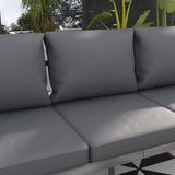 Aluminum Garden Sofa, 3-Person Outdoor Couch