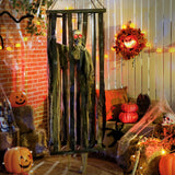 Animatronics Hanging Skeleton Reaper in Cage