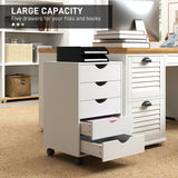 File Cabinet with 5 Drawer Wheels