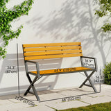 Outdoor Garden Bench, 2-Person Garden Seating