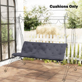 Porch Swing Cushion Garden Bench Cushion with Backrest, Non-Slip 3-Seater Soft Pad, 59.1