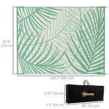 Reversible Outdoor Rug with Carry Bag, 9' x 12' Waterproof Rug