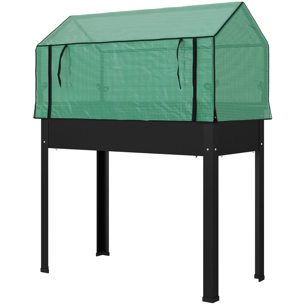 Raised Garden Bed Planter with PE Greenhouse Cover