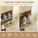 Meuble à chaussures étroit avec tiroirs basculants, cabinet à chaussures avec tablettes ajustables, tiroir coulissant, capacité 8 paires