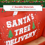 6ft Christmas Inflatable Santa Claus Driving A Truck with LED Lights
