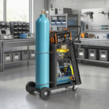 Welding Utility Cart 3-Tier Heavy Duty Rolling Tool Cart with Gas Cylinder Holder