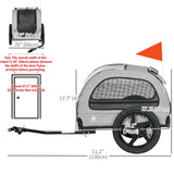 Dog Bike Trailer with Mesh Windows, for Small Medium Dogs Travel