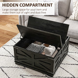Farmhouse Coffee Table, Hidden Storage Compartment